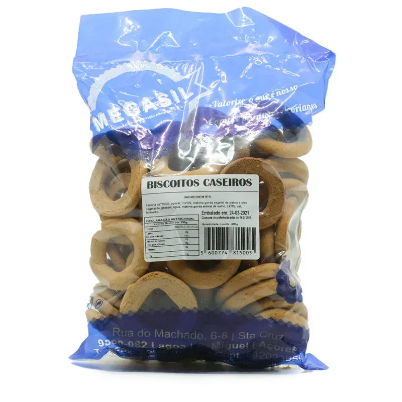 Biscoitos caseiros Megasil produzidos em São Miguel Açores