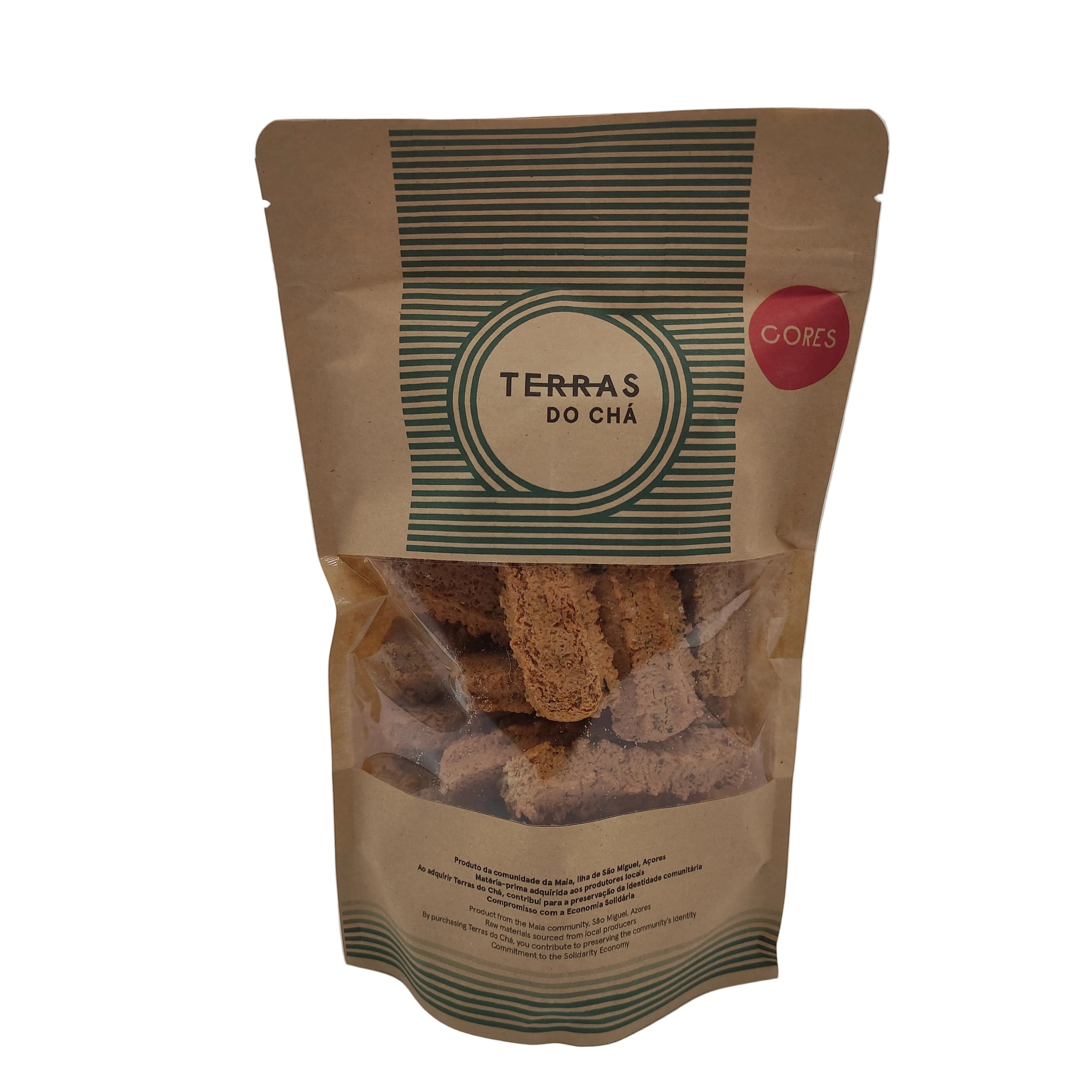 Biscoitos tradicionais Carrilhos com chá verde 250g Terras do Chá produzidos nos Açores