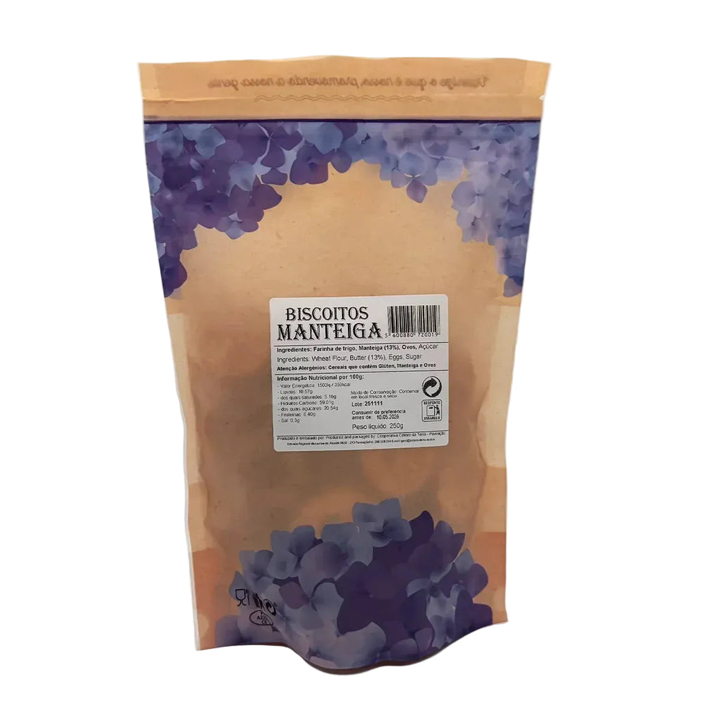 Biscoitos de manteiga 250g Celeiro da Terra produzidos nos Açores