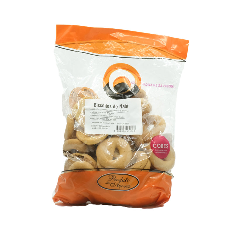 Biscoitos de nata Sol Nascente 250g produzidos nos Açores