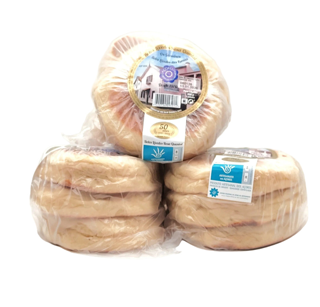 Bolos lêvedos das Furnas Rosa Quental 400g produzidos em São Miguel Açores