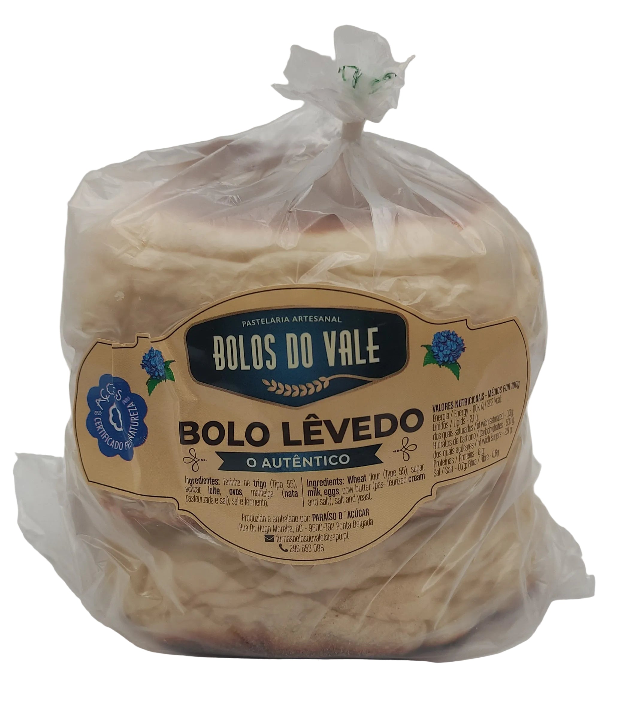 Bolos lêvedos Bolos do Vale 300g produzidos em São Miguel Açores