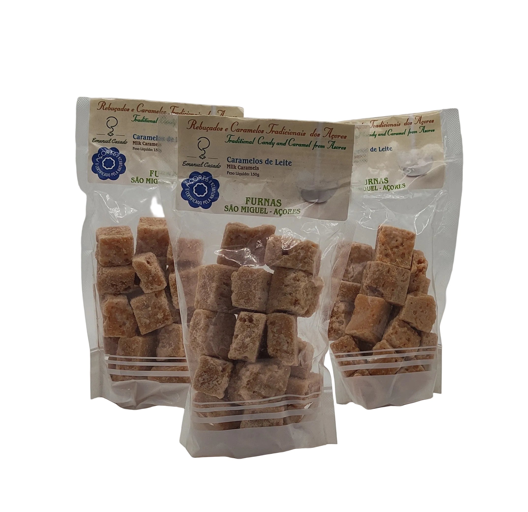 Caramelos das Furnas de leite 150g Emanuel Casado produzidos nos Açores