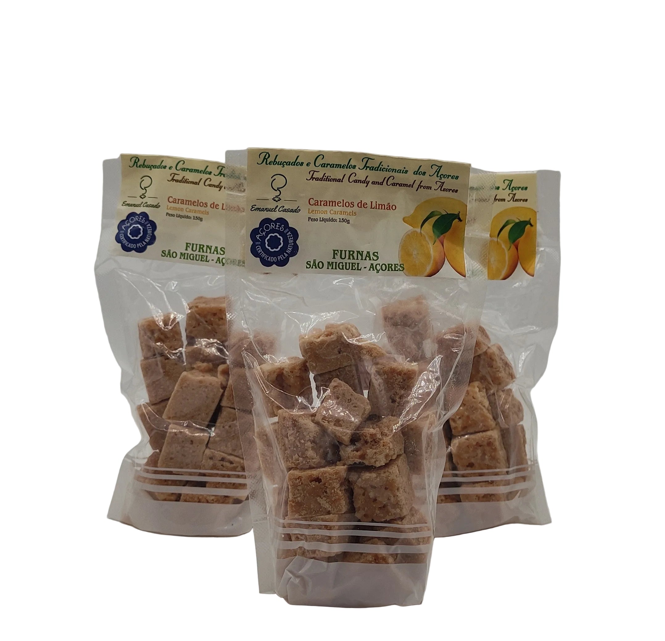 Caramelos das Furnas de limão 150g Emanuel Casado produzidos nos Açores
