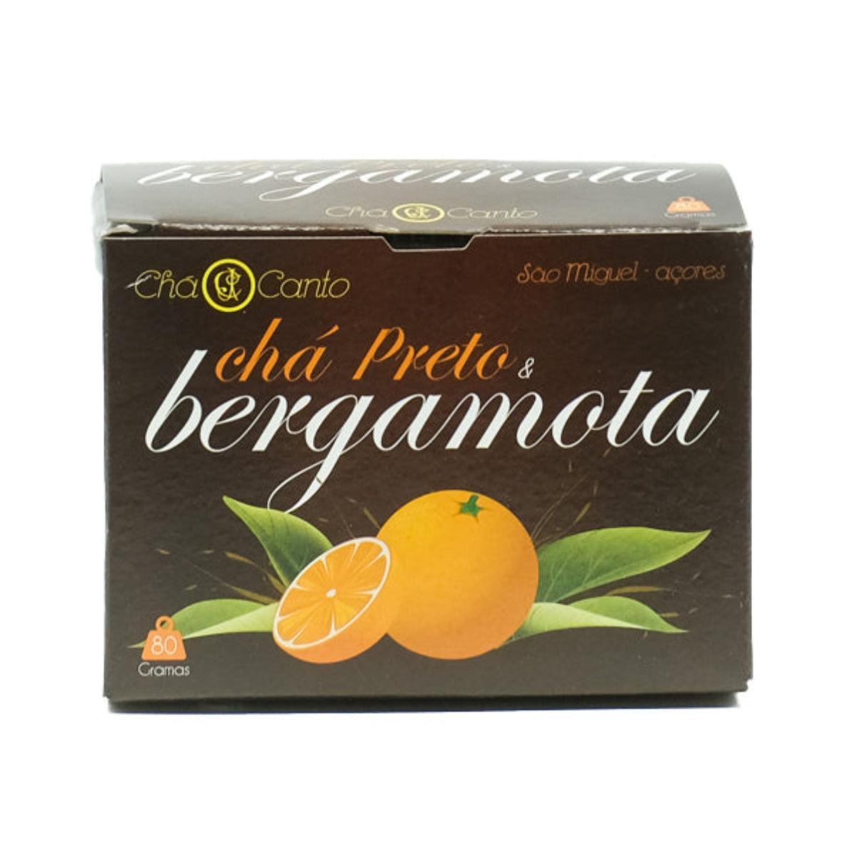 Chá preto e bergamota em folha 80g Chá Canto produzido nos Açores