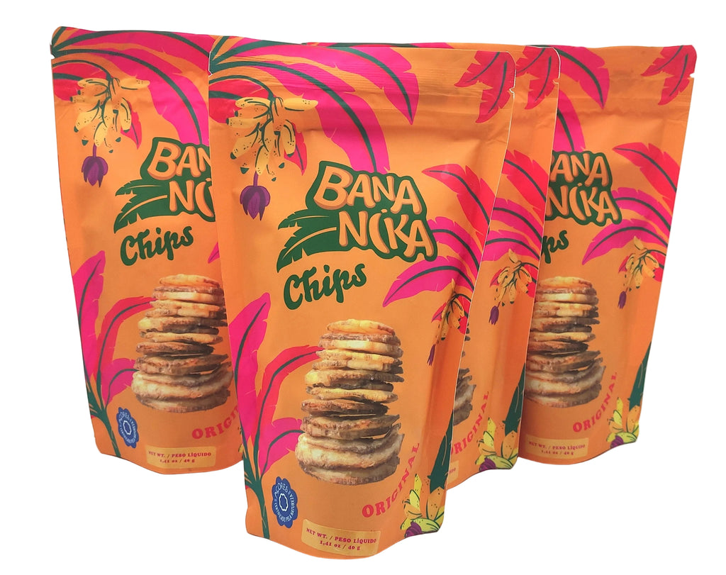 Chips de banana 40g Bananika produzidos na Ilha Terceira Açores