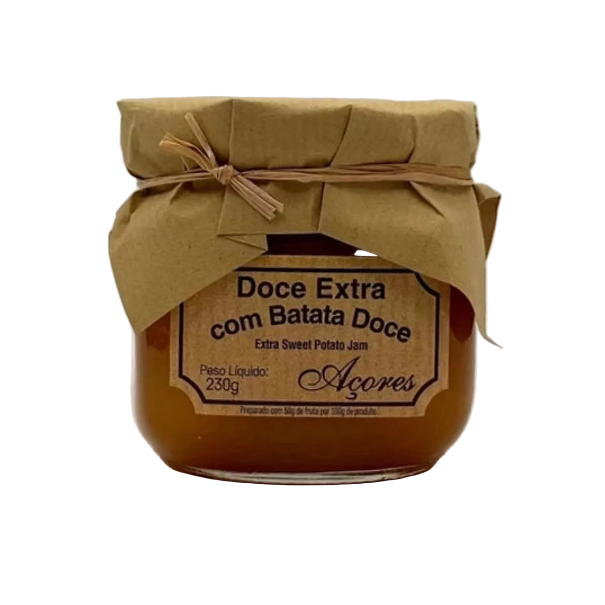 Compota extra de batata doce Frutaçor produzida nos Açores