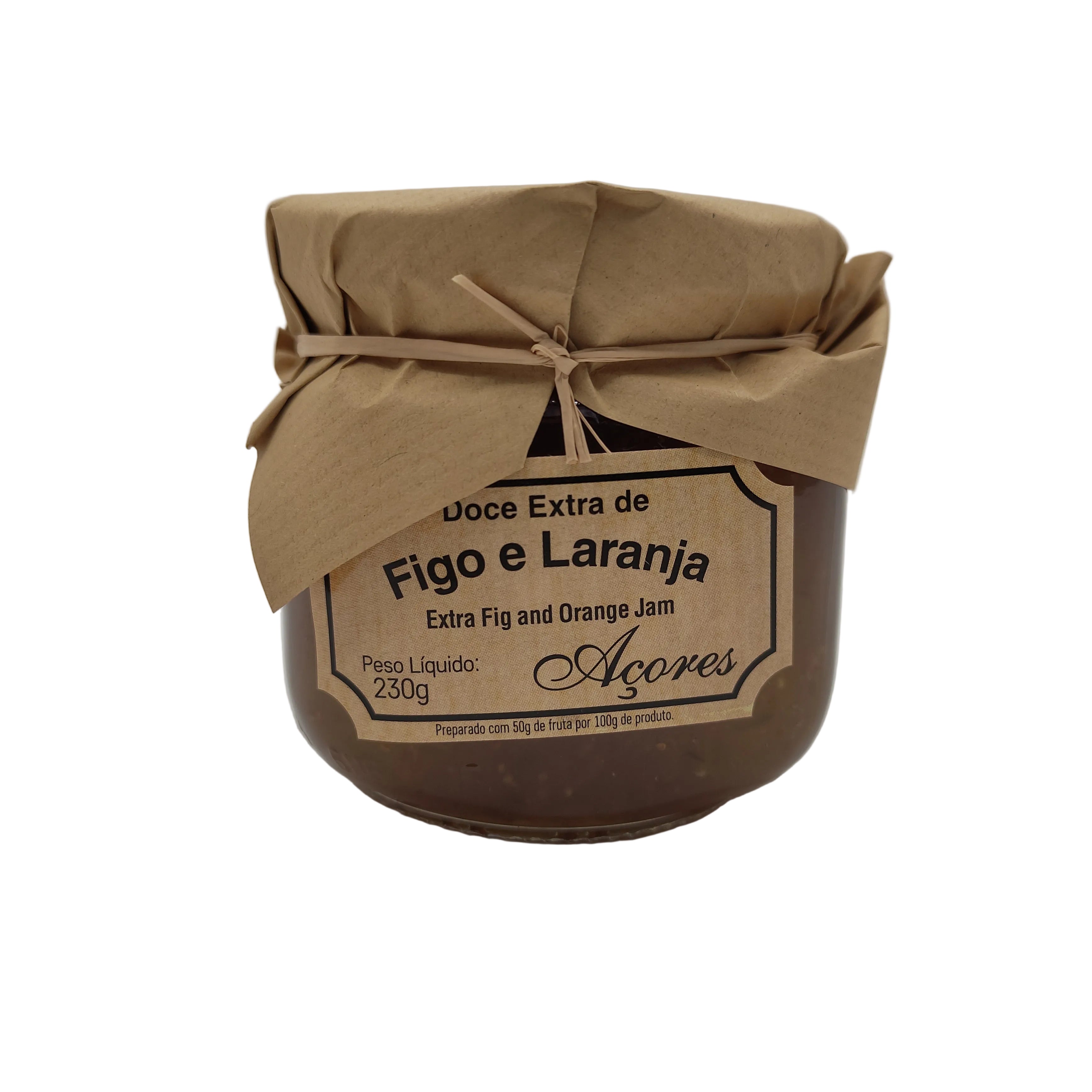 Compota extra de figo e laranja Frutaçor produzida nos Açores