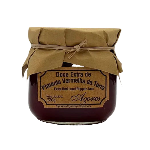 Doce extra de pimenta vermelha da terra 230g produzido em São Miguel Açores