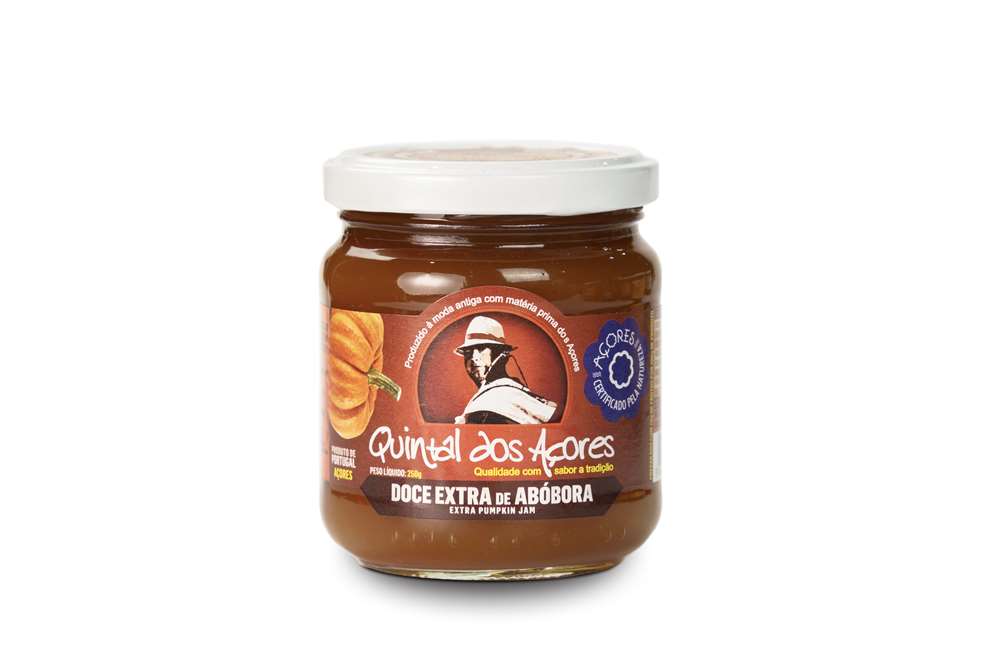 Doce de abóbora 250g Quintal dos Açores compota artesanal dos Açores
