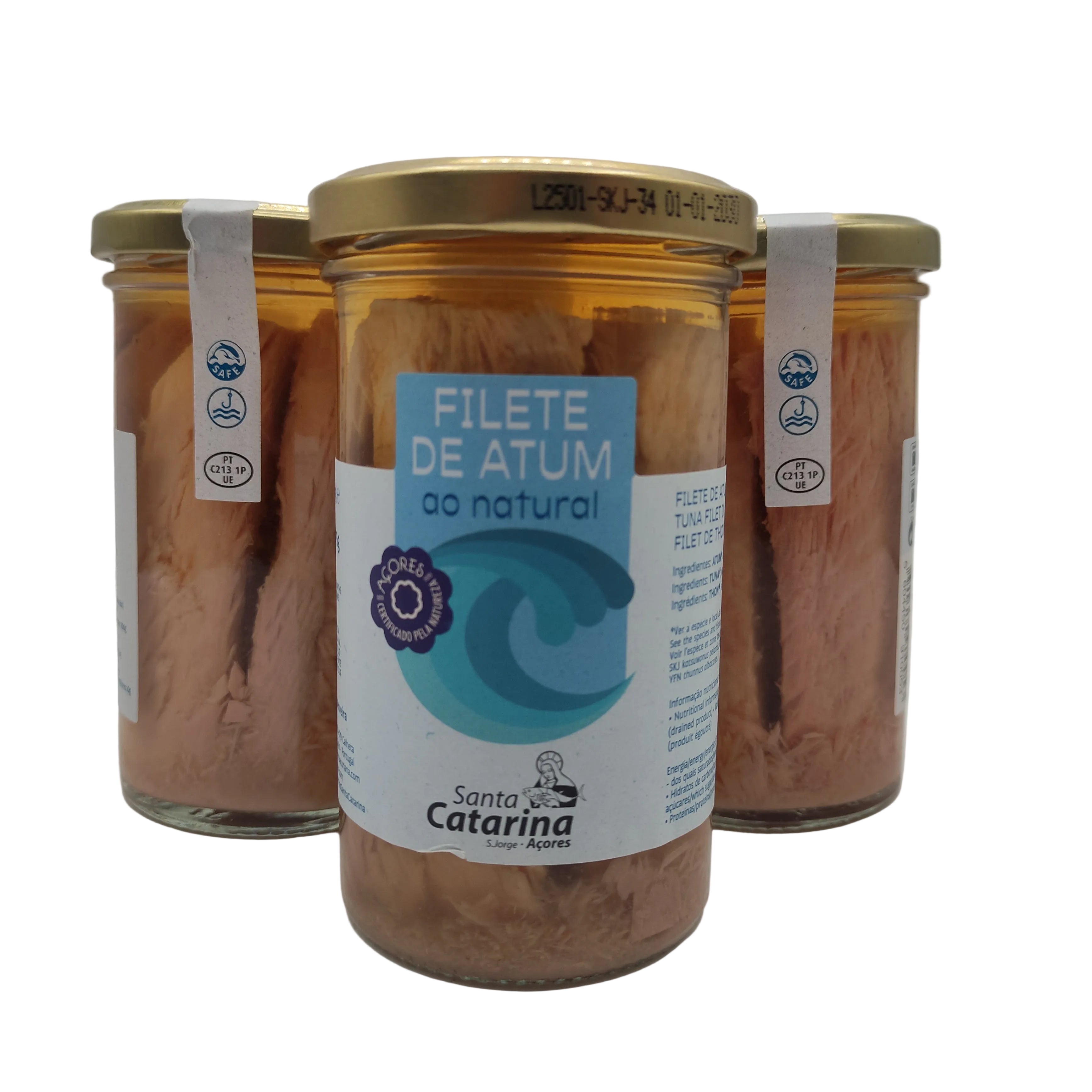 Filete de atum ao natural light Biosfera 250g produzido nos Açores