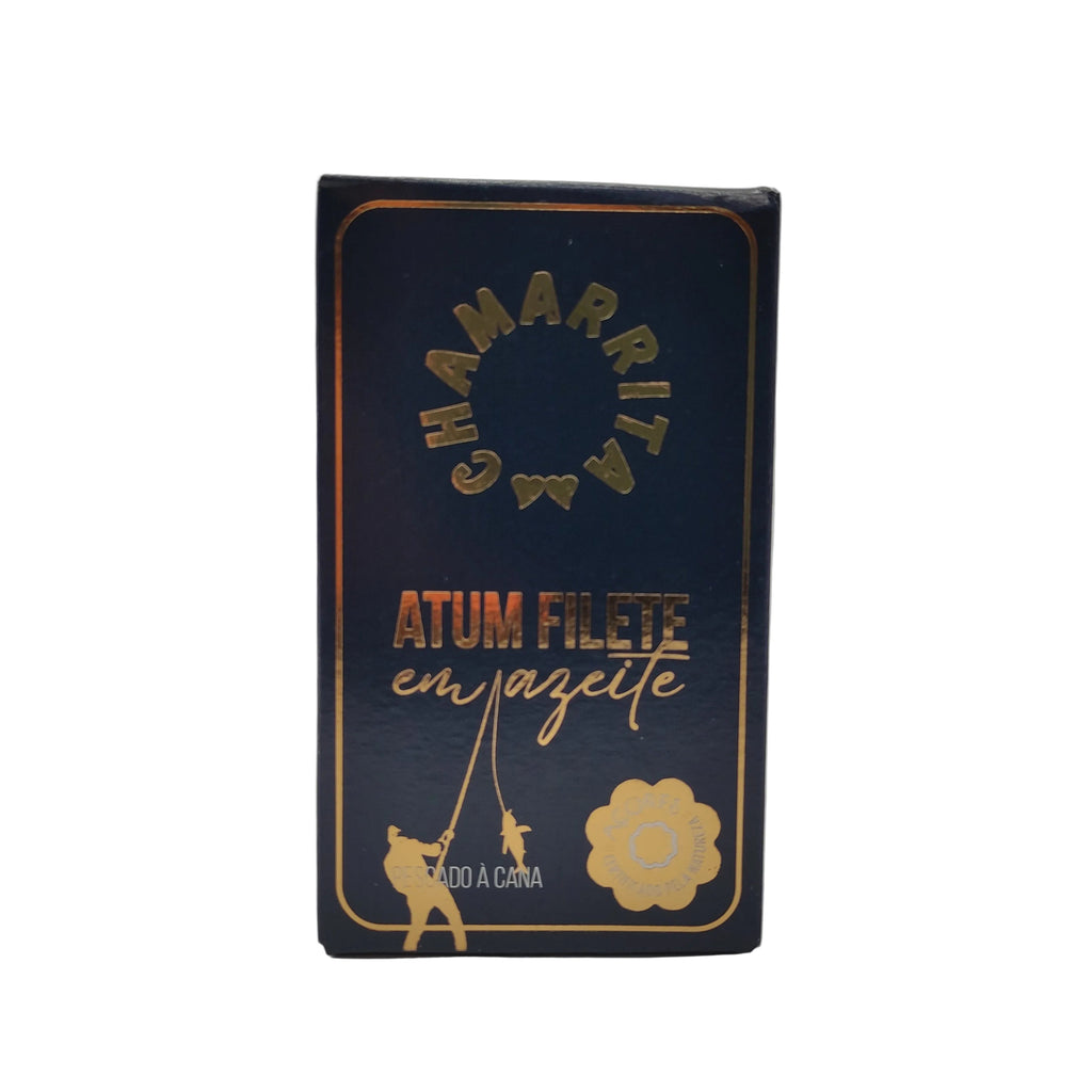 Filete de atum em azeite Chamarrita 120g produzido nos Açores