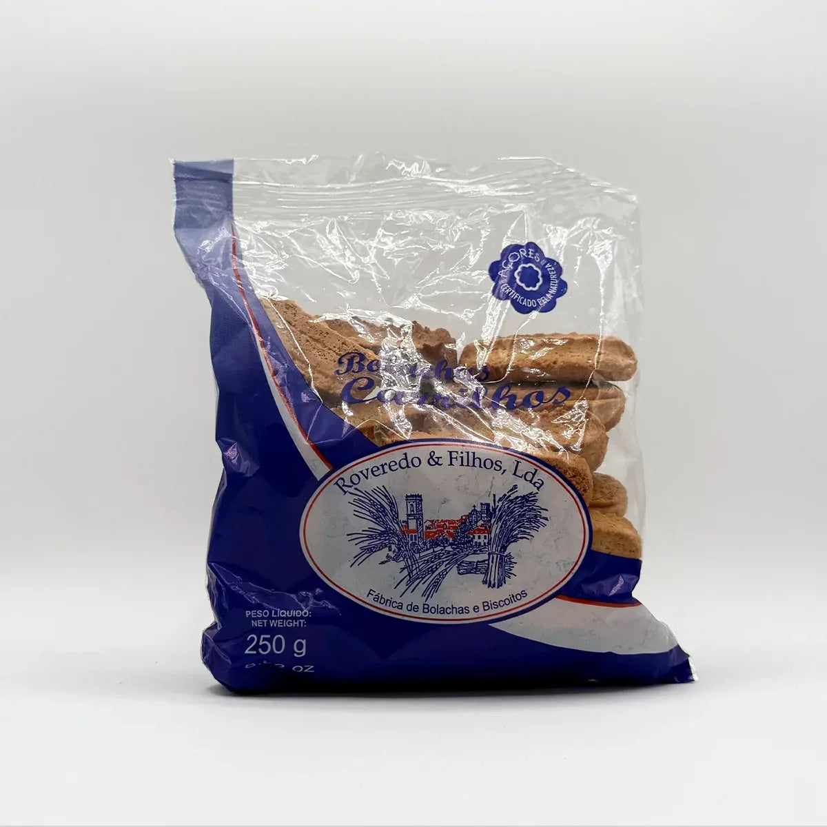 Bolachas Carrilhos 250g - Roveredo - Açores - Mercearia dos Açores