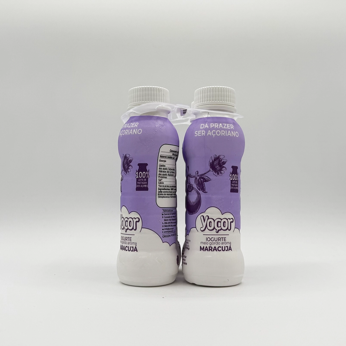 Iogurte Líquido Meio Gordo Com Aroma Maracujá Pack4 - Yoçor - Açores