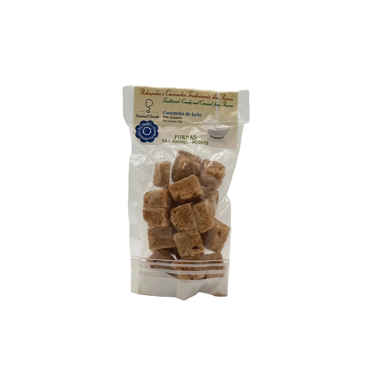 Caramelos das Furnas de leite 150g Emanuel Casado produzidos nos Açores