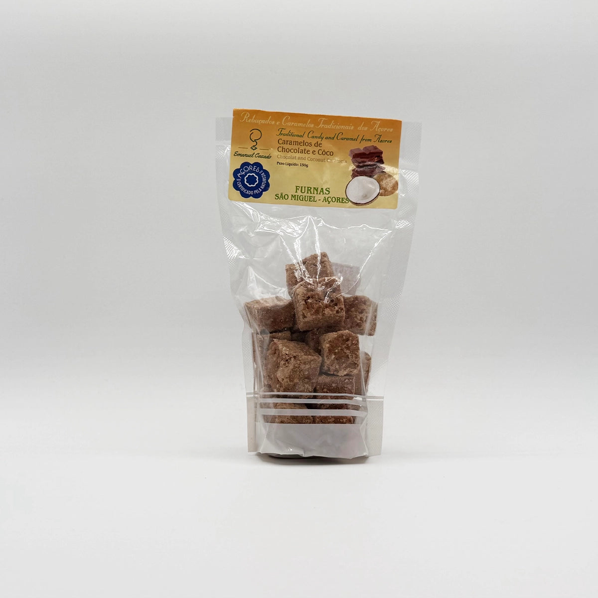 Caramelos das Furnas Chocolate e Côco 150g Emanuel Casado - Açores
