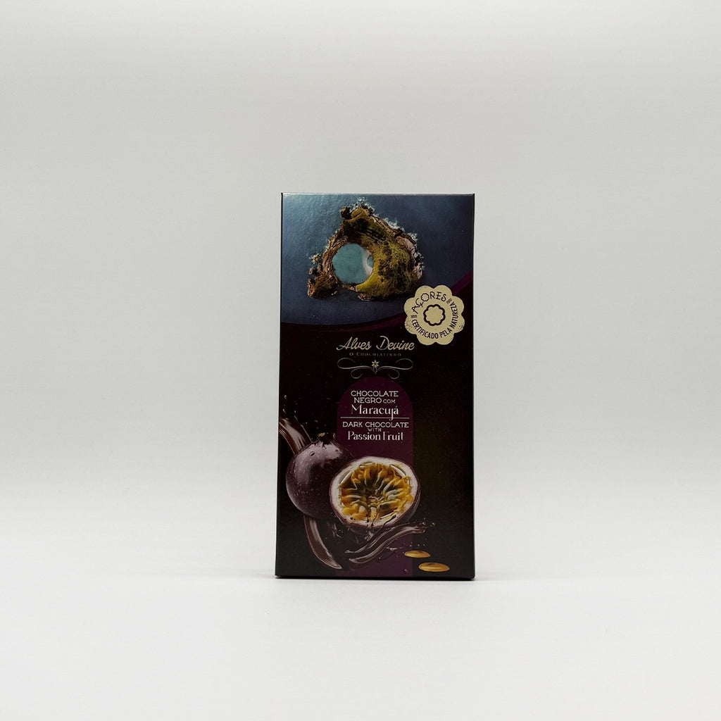 Chocolate Negro com Maracujá 80g O Chocolatinho - Açores