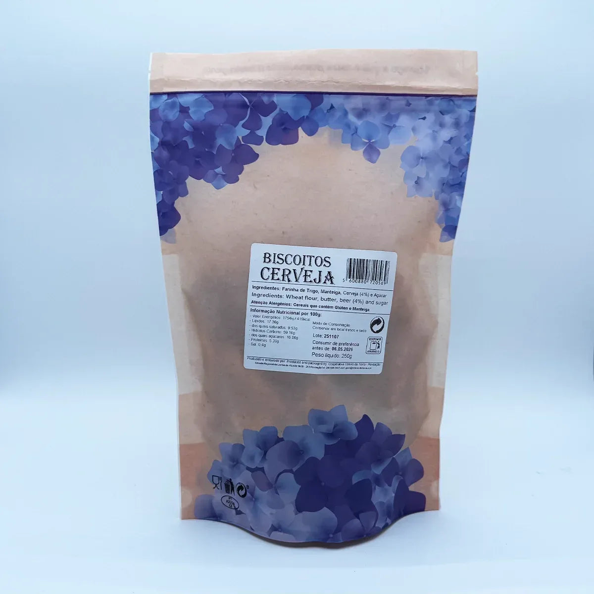 Biscoitos de Cerveja 250g Celeiro da Terra - Açores - Mercearia dos Açores