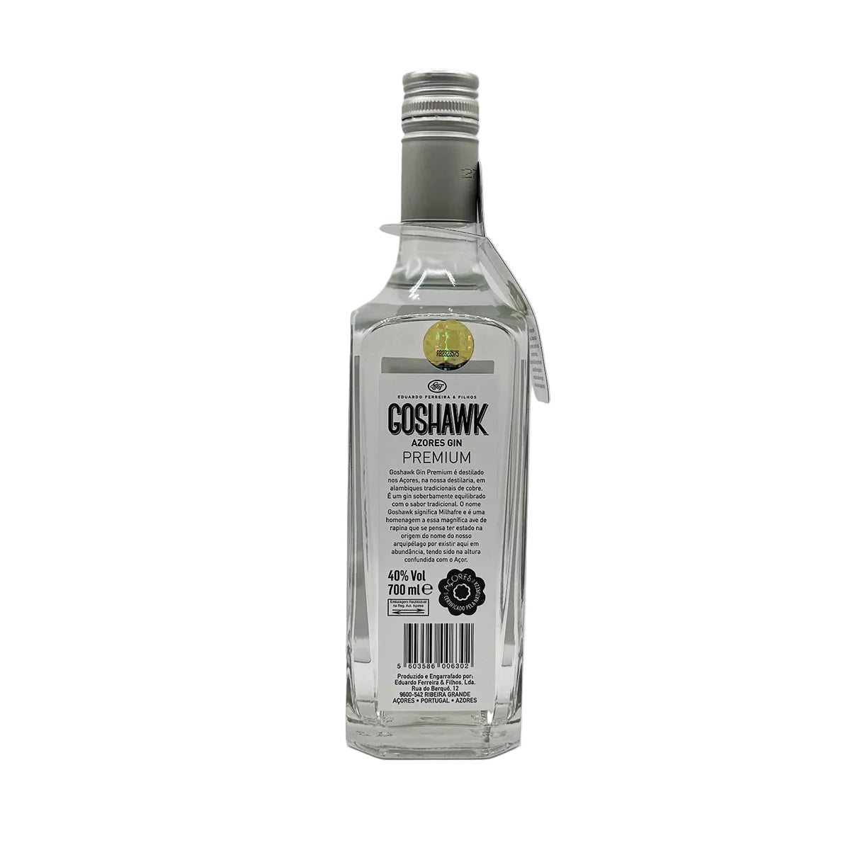 Goshawk Azores Gin Premium 700ml licor dos Açores