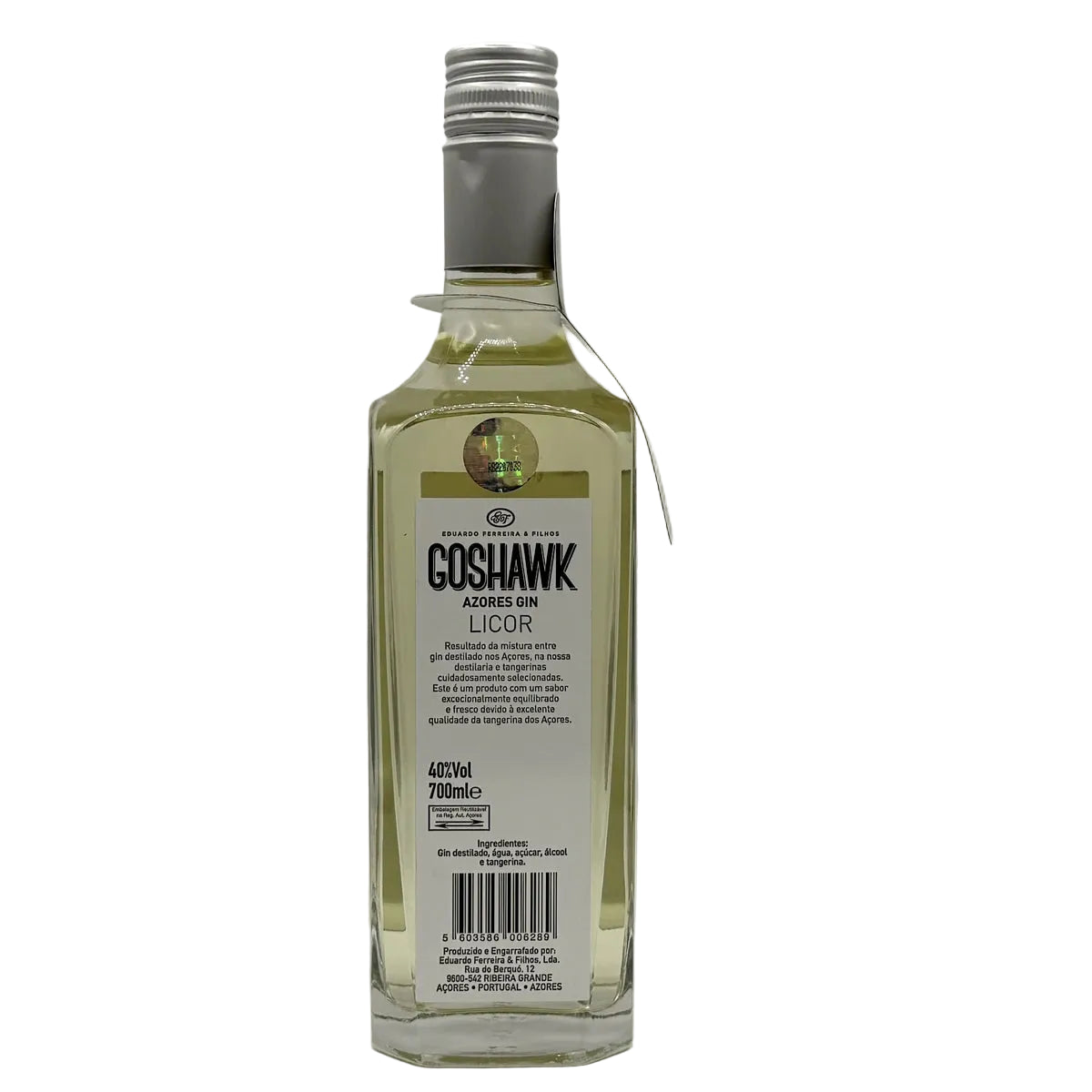 Goshawk Azores Gin tangerina 700ml licor dos Açores