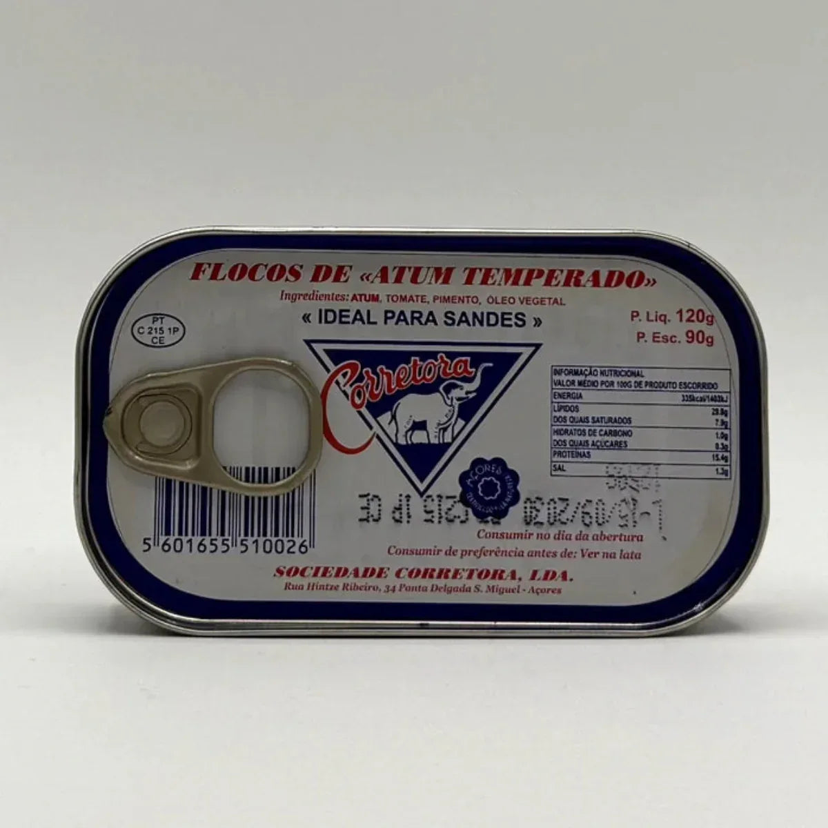 Atum Temperado Corretora 120g - São Miguel - Açores - Mercearia dos Açores