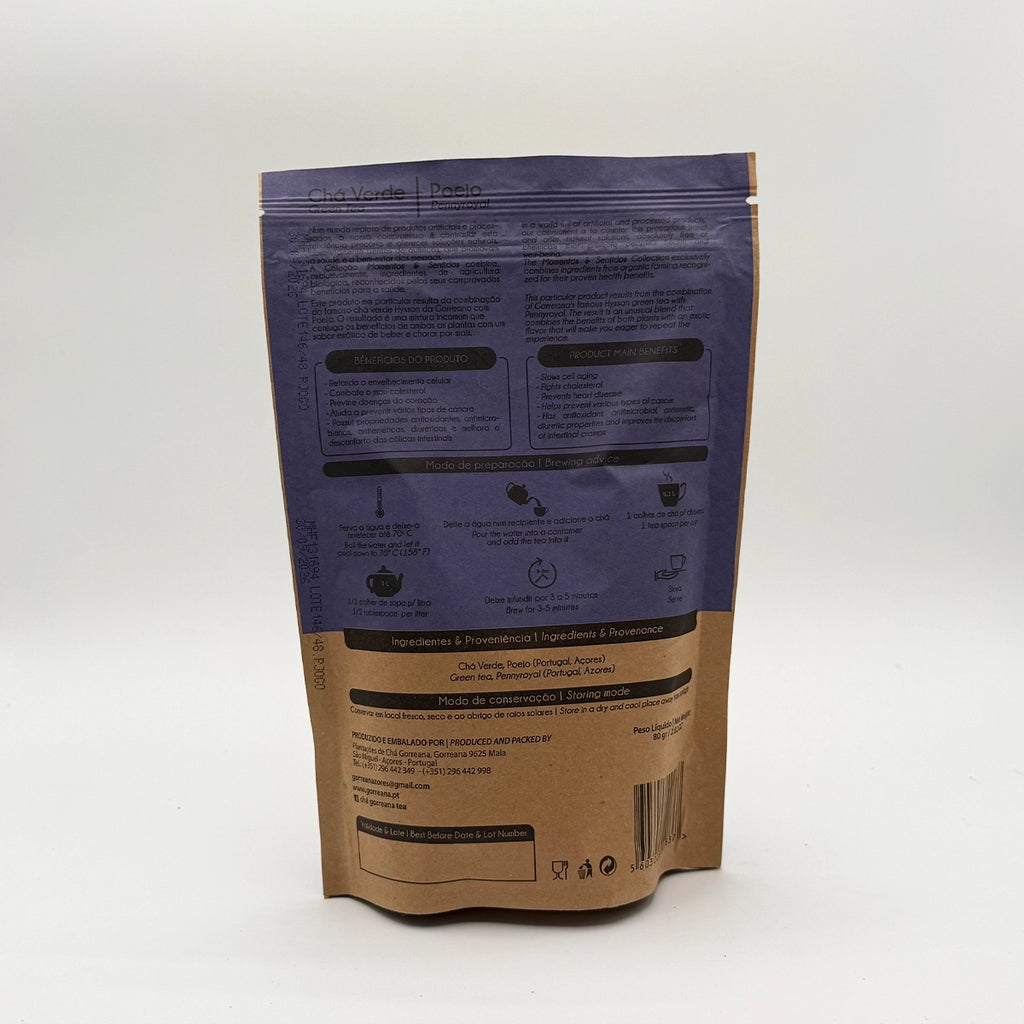 Chá Verde com Poejo - Gorreana em Folha - Açores