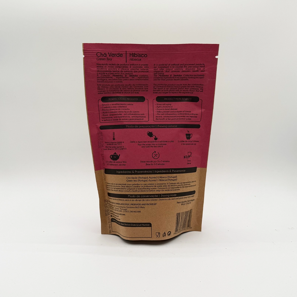 Chá Verde com Hibisco - Gorreana em Folha - Açores
