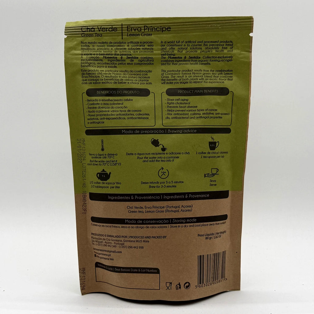 Chá Verde com Erva Príncipe - Gorreana em Folha - Açores