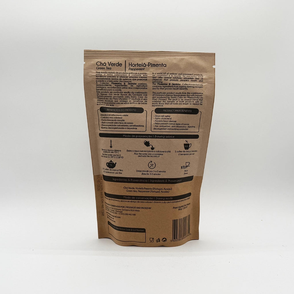 Chá Verde & Hortelã Pimenta - Gorreana em folha - Açores