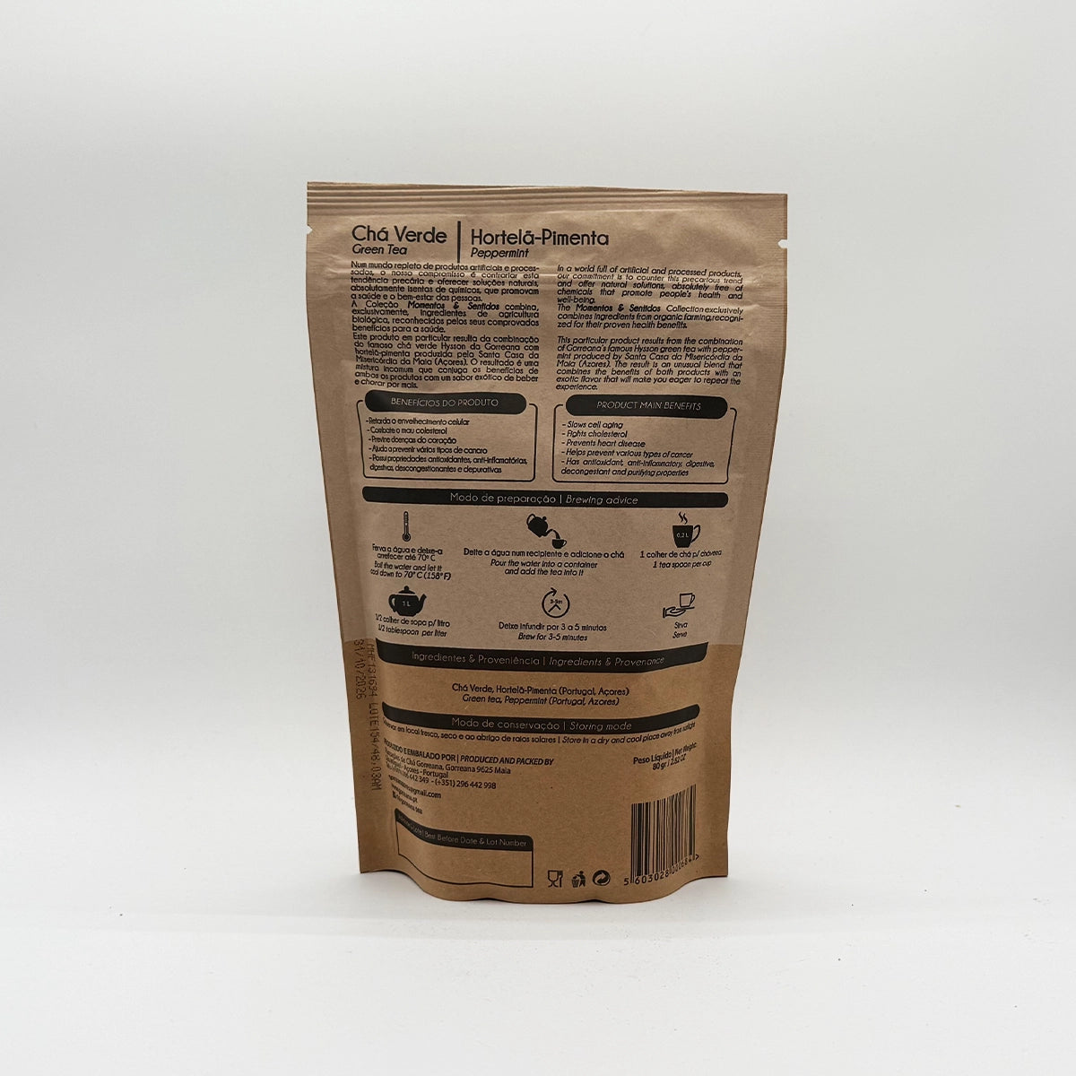 Chá Verde & Hortelã Pimenta - Gorreana em folha - Açores