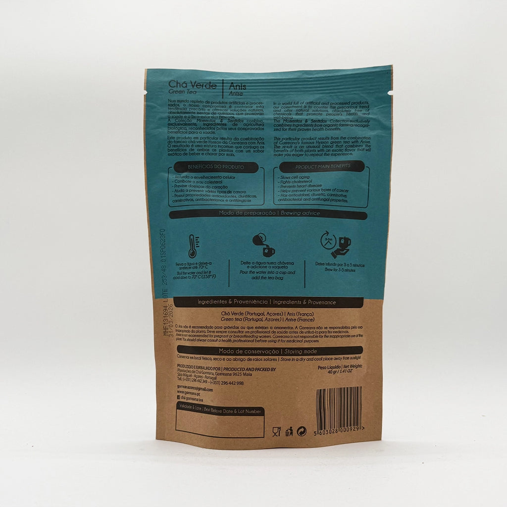 Chá Verde com Anis - Gorreana em Saquetas - Açores