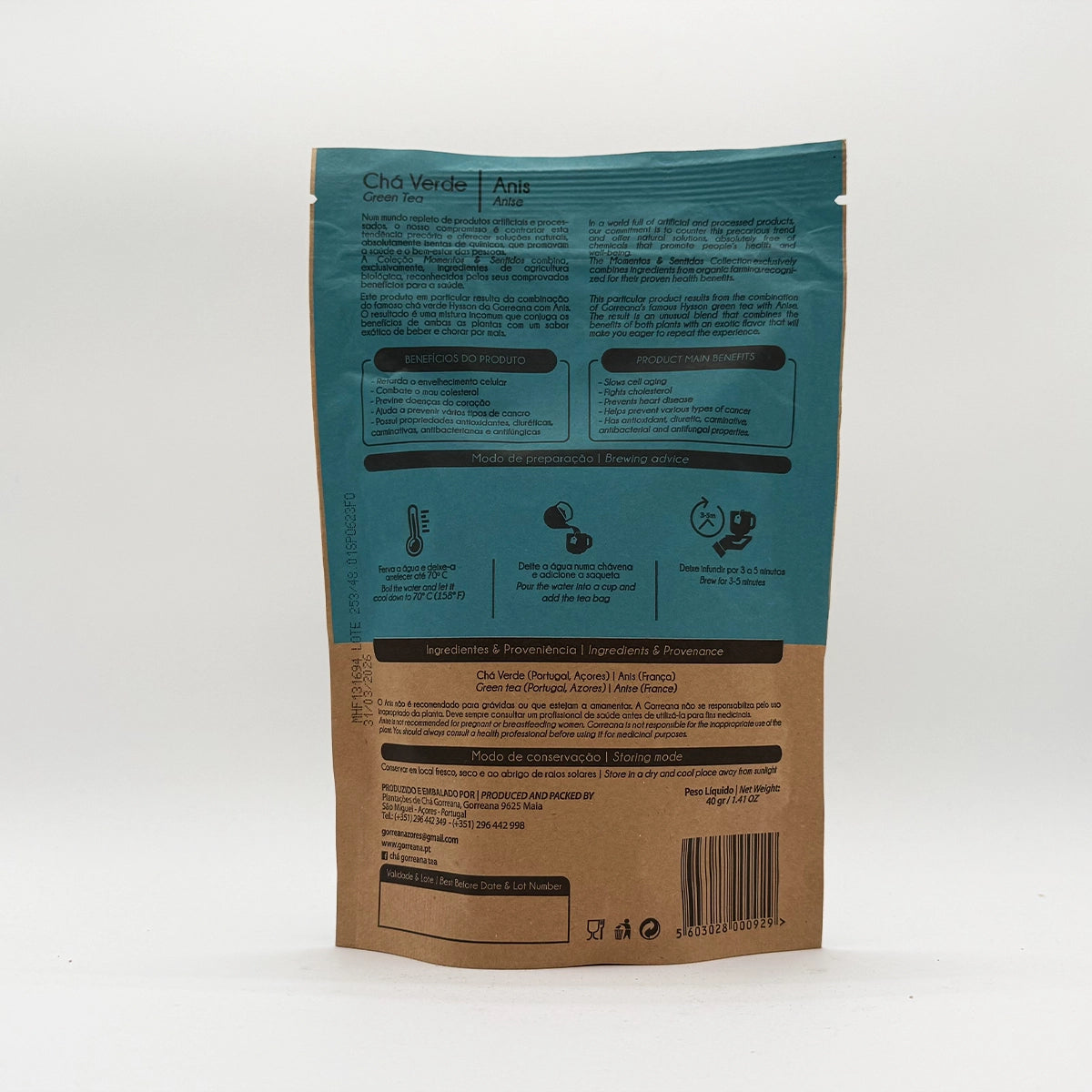 Chá Verde com Anis - Gorreana em Saquetas - Açores