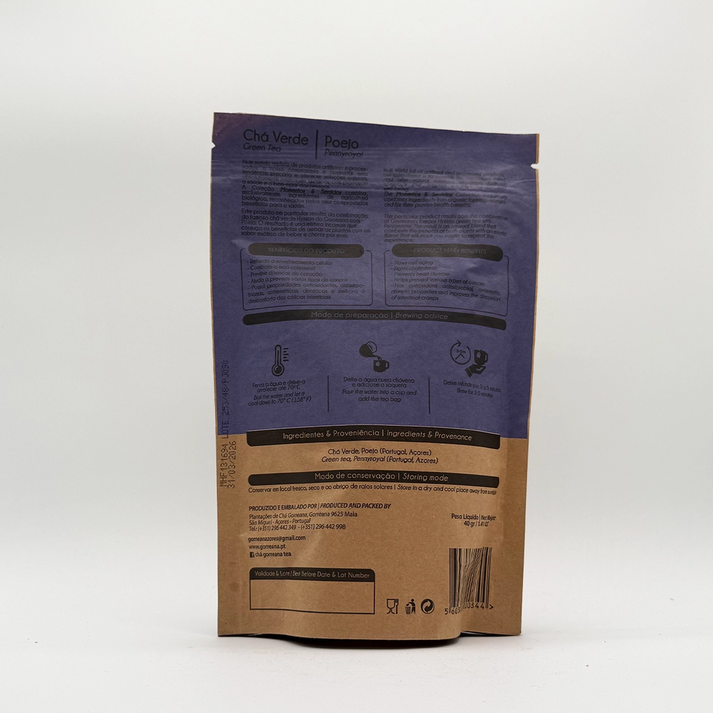 Chá Verde com Poejo - Gorreana em Saquetas - Açores