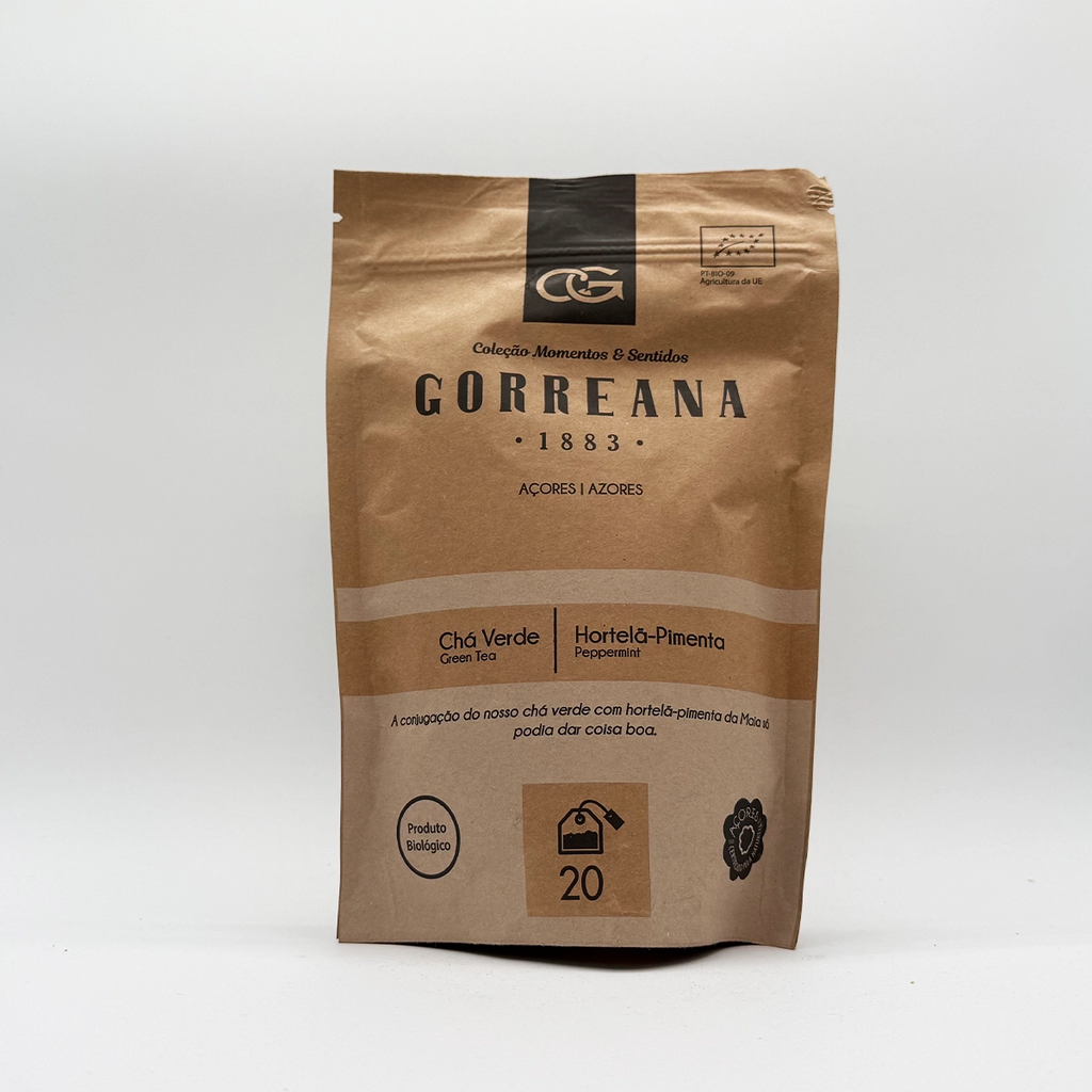 Chá Verde & Hortelã e Pimenta 20 Saquetas - Gorreana - Açores