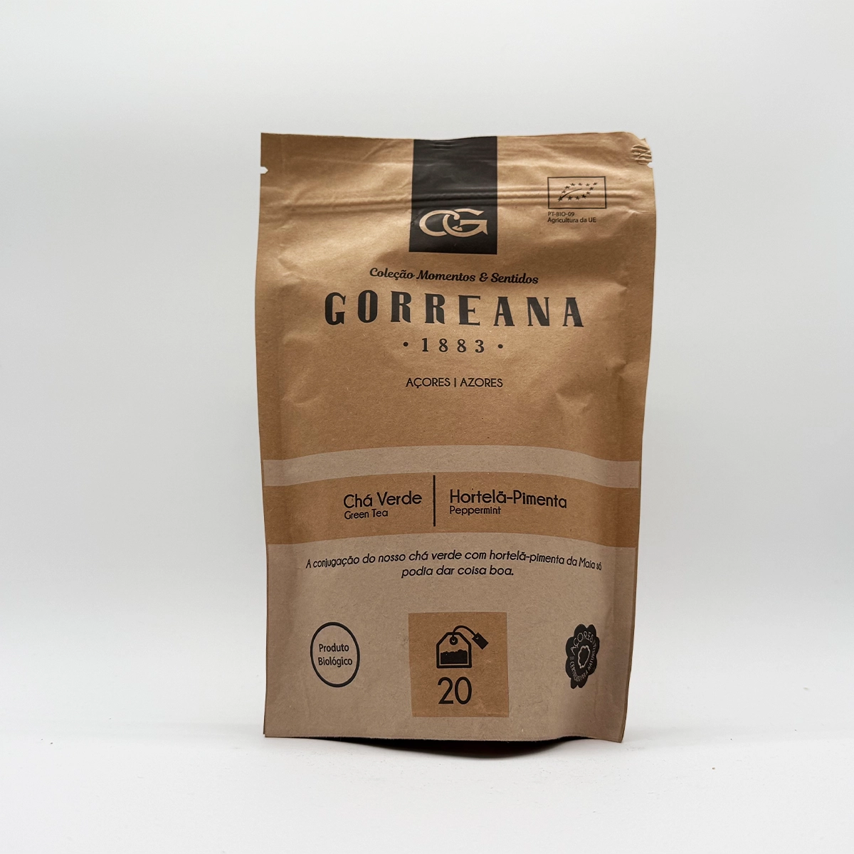 Chá Verde & Hortelã e Pimenta 20 Saquetas - Gorreana - Açores