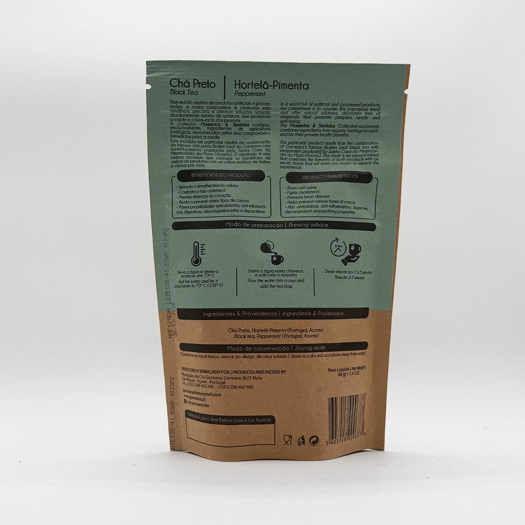 Chá Preto com Hortelá & Pimenta 20 Saquetas - Gorreana - Açores