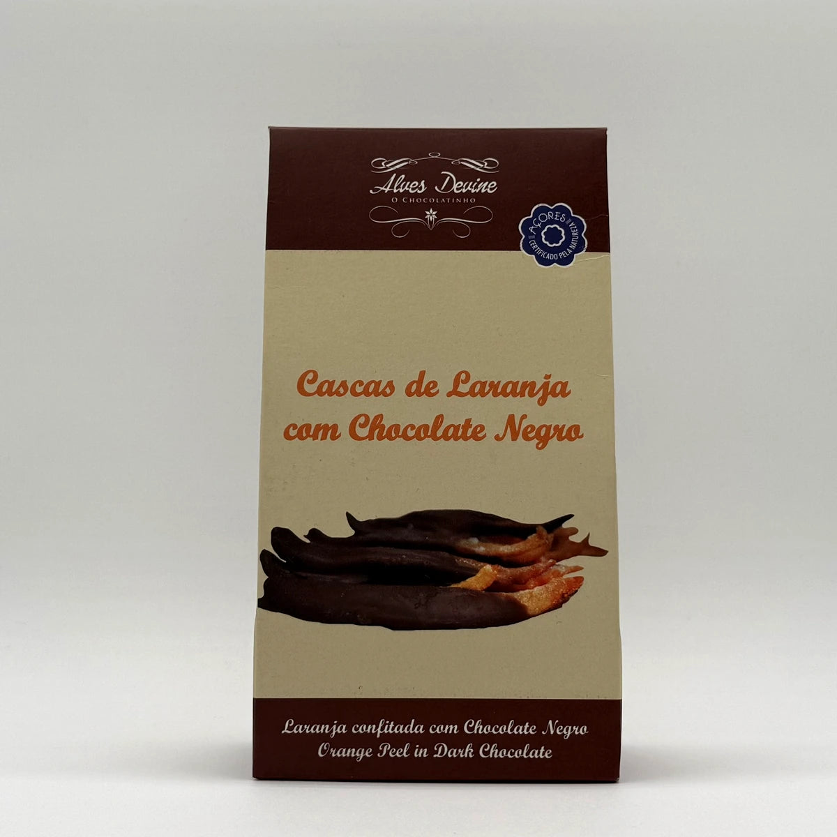Cascas de Laranja com Chocolate Negro 150g O Chocolatinho - Açores