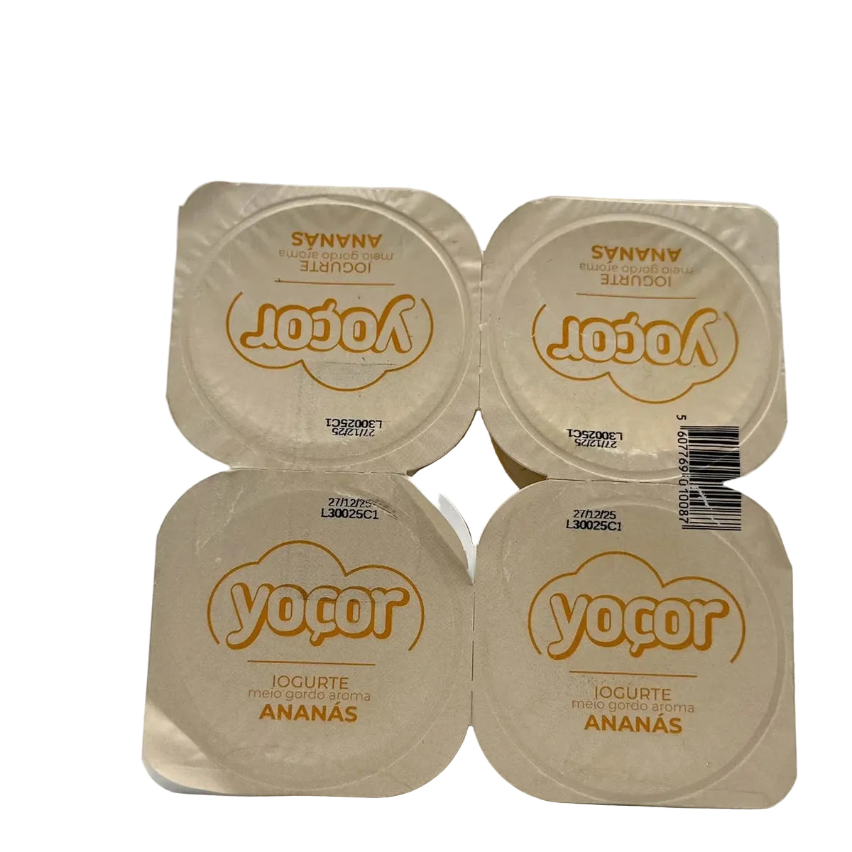 Iogurte sólido de ananás pack 4 Yoçor produzido nos Açores