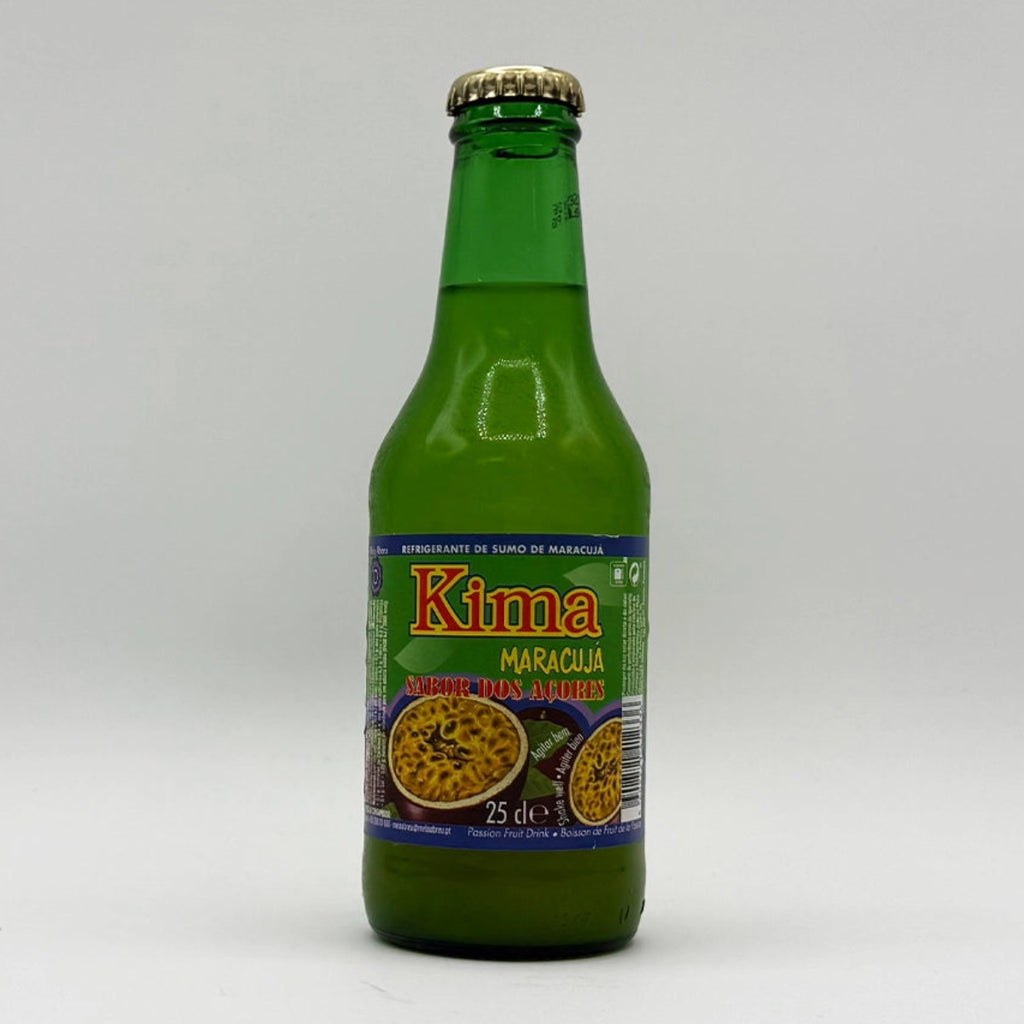 Kima Maracujá 25cl refrigerante tradicional dos Açores produzido em São Miguel