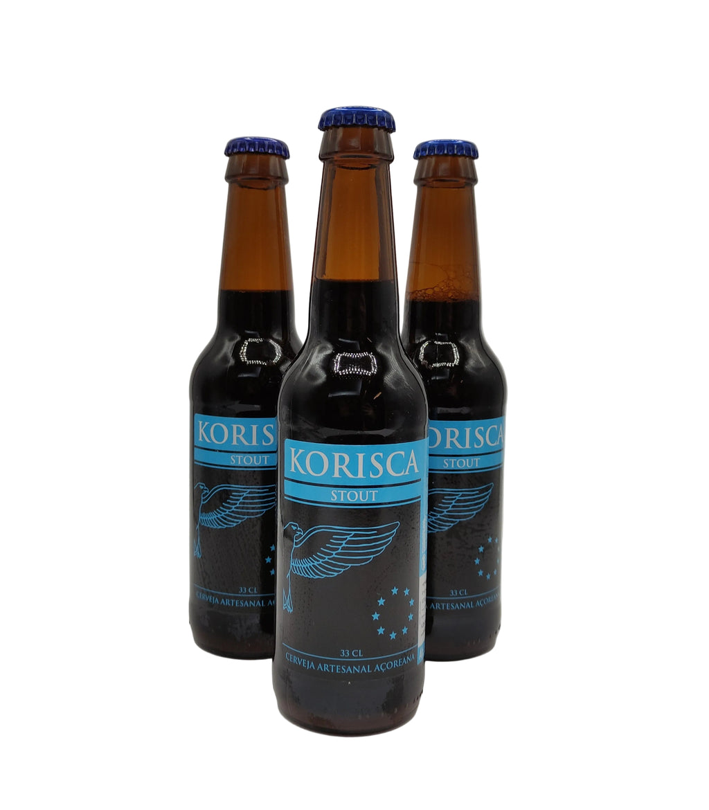 Korisca Stout cerveja artesanal produzida nos Açores