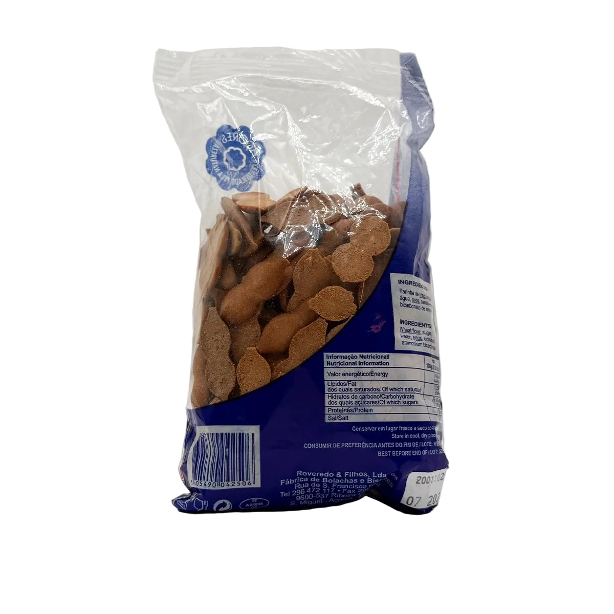 Línguas de gato 250g Roveredo Ribeira Grande produzidas nos Açores