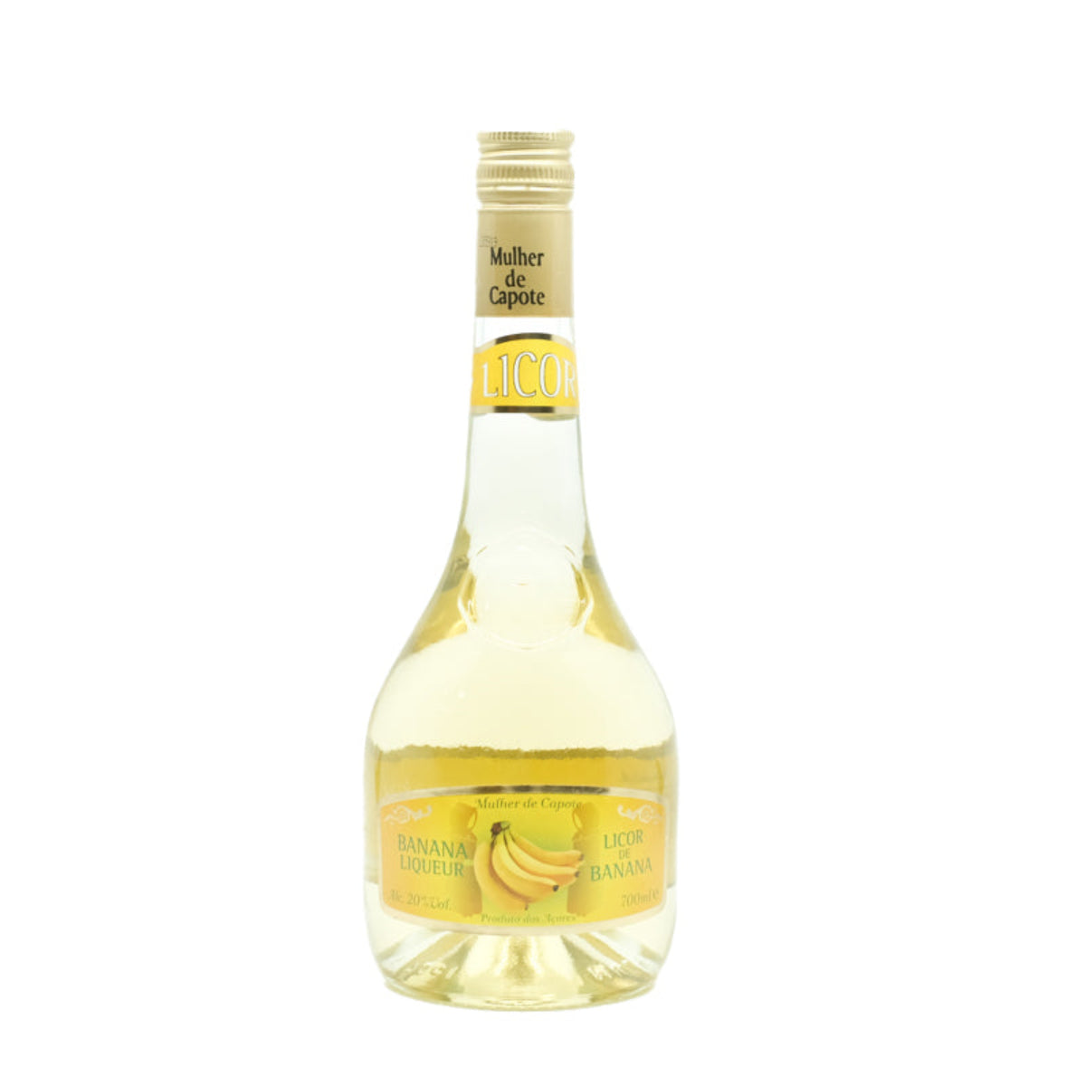 Licor banana Mulher de Capote 700ml produzido nos Açores