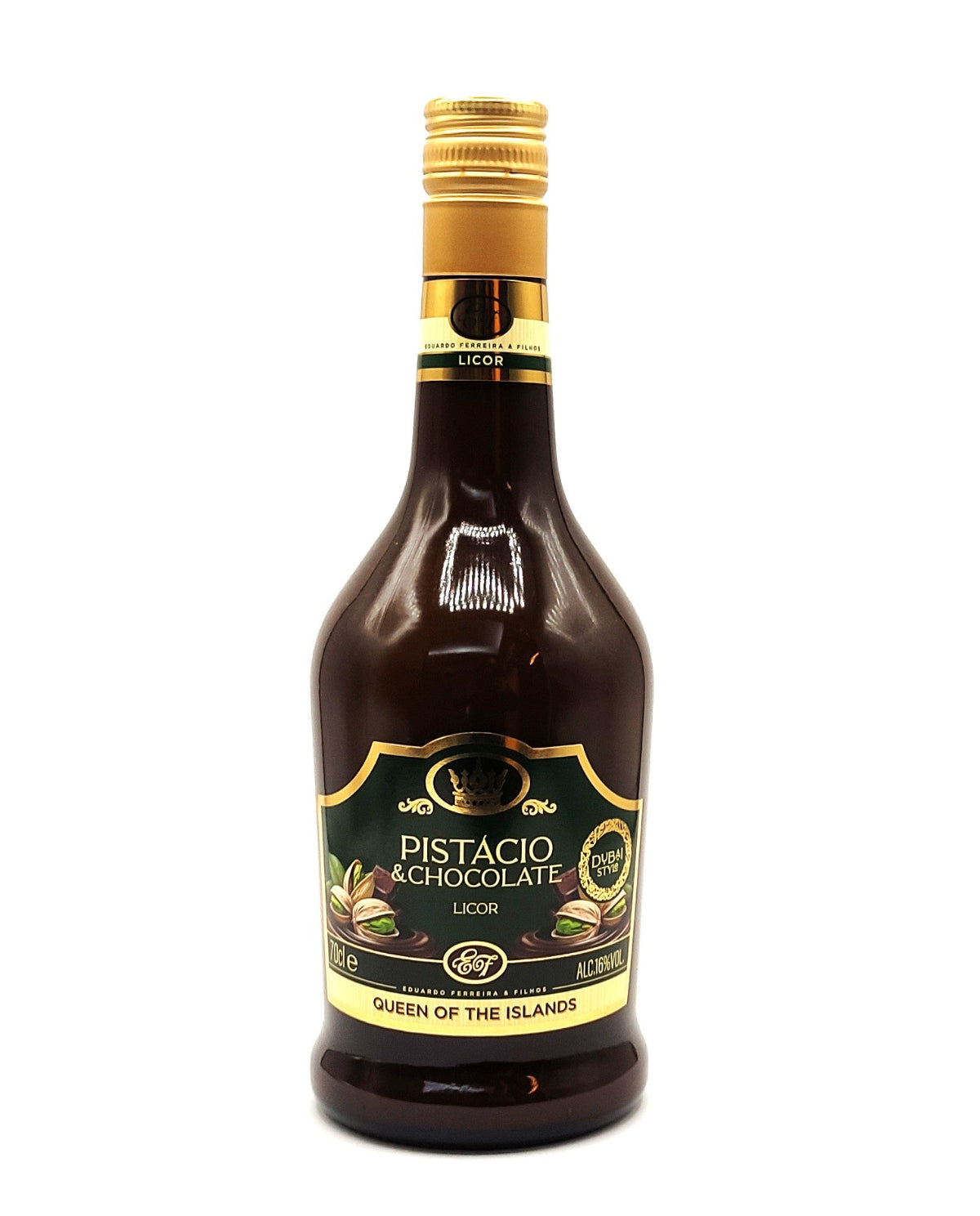 Licor pistácio e chocolate 700ml edição limitada produzido nos Açores