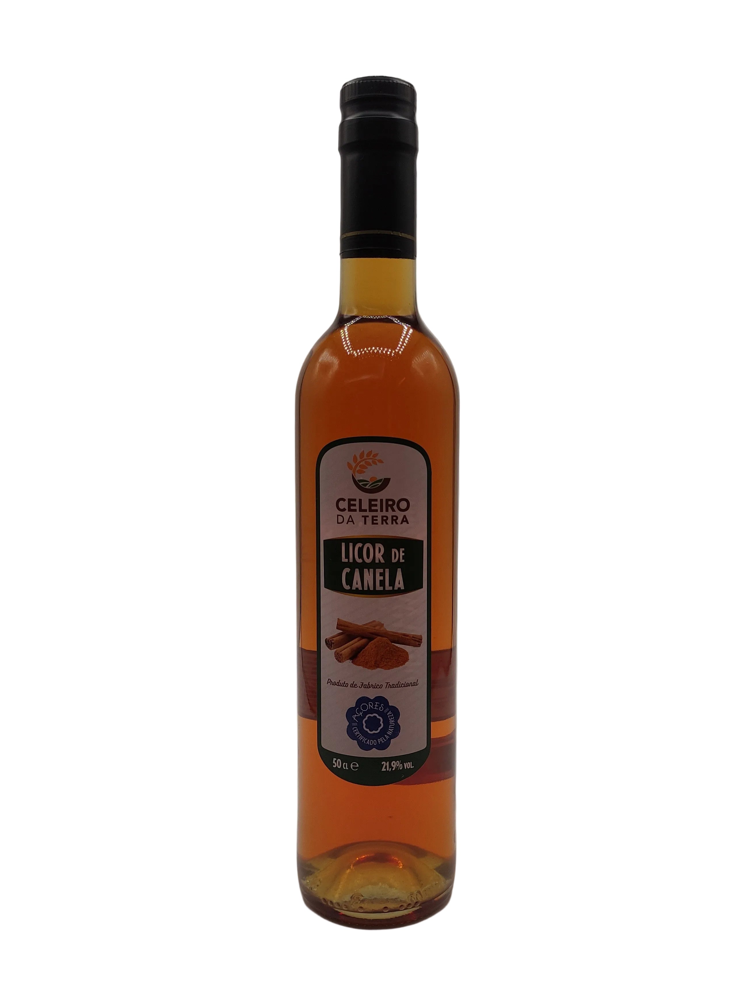Licor de canela 500ml Celeiro da Terra produzido nos Açores