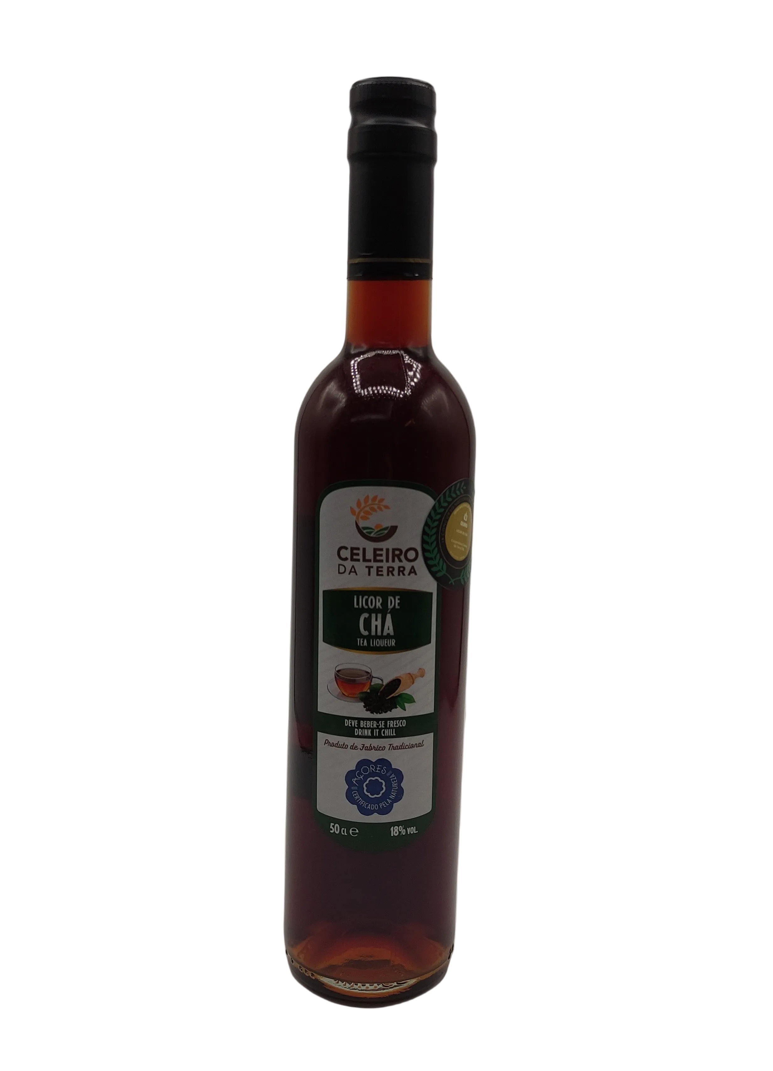 Licor de chá 500ml Celeiro da Terra produzido nos Açores