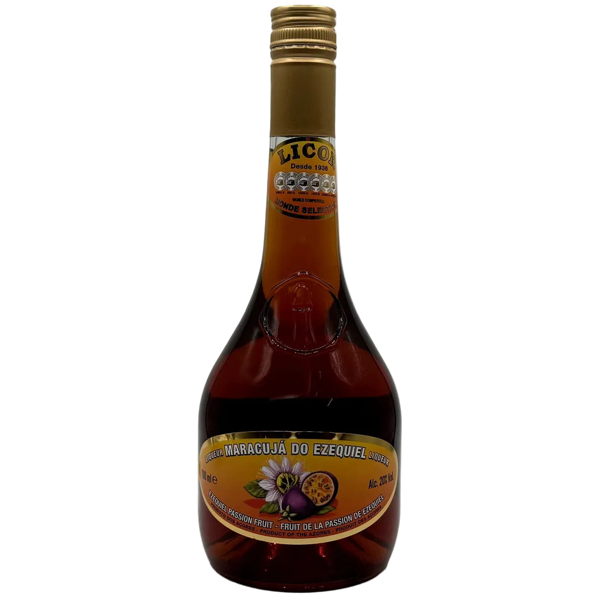 Licor de maracujá do Ezequiel 700ml produzido em São Miguel Açores