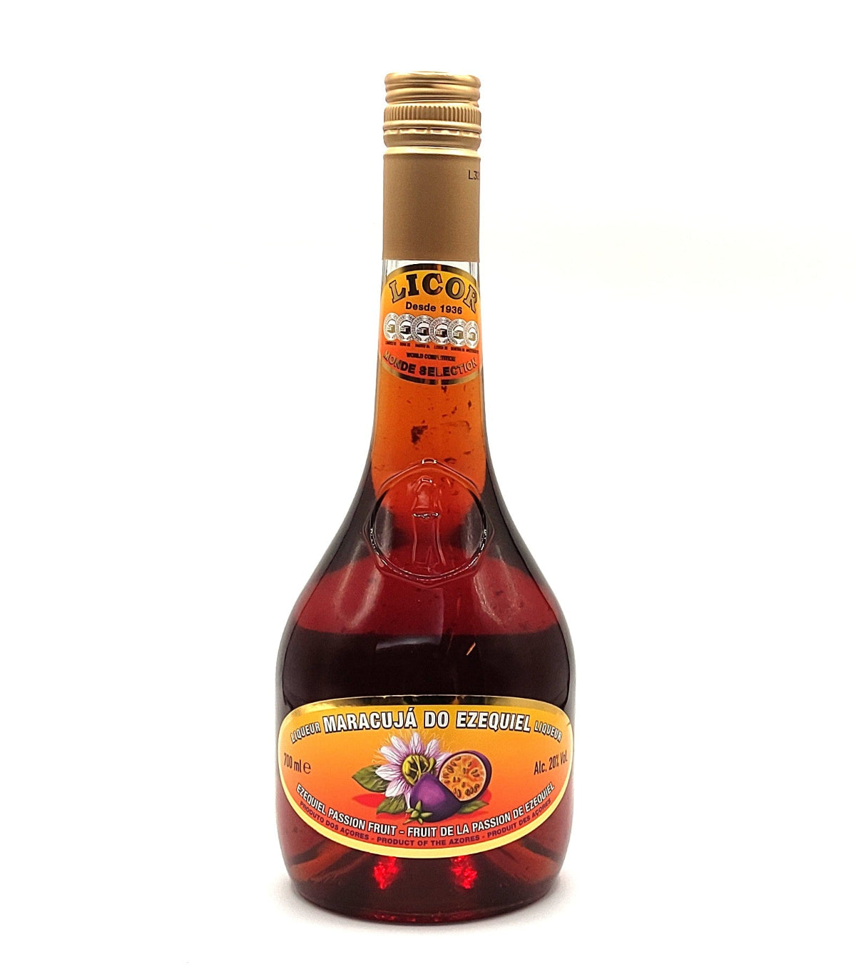 Licor de maracujá do Ezequiel 700ml produzido em São Miguel Açores