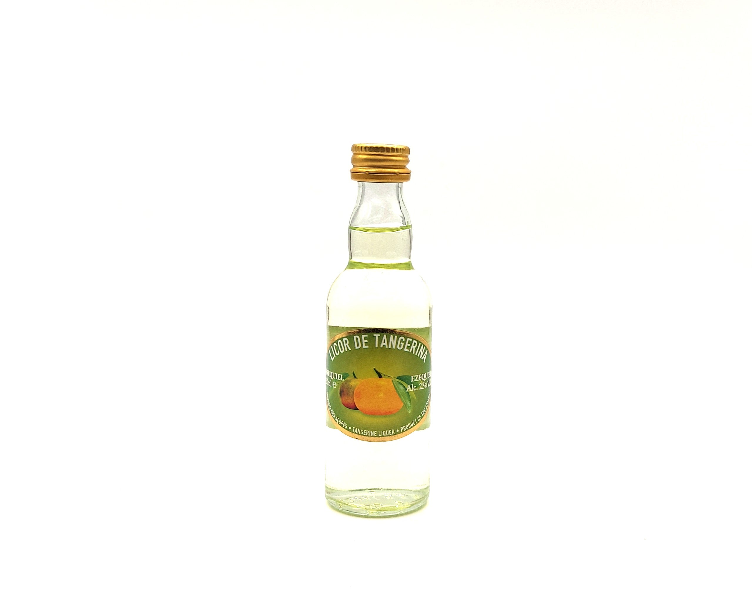 Licor de tangerina Ezequiel miniatura 50ml produzido nos Açores