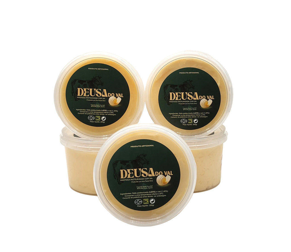 Manteiga artesanal da Ilha das Flores 200g Deusa do Val produzida nos Açores