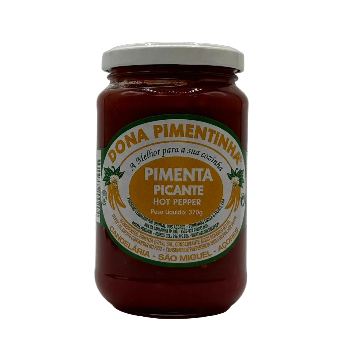 Pimenta picante 370g Dona Pimentinha produzida nos Açores
